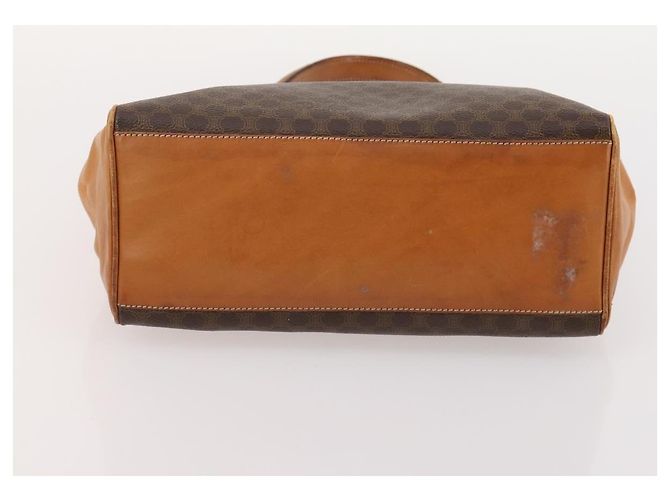 Céline Borsa a Spalla CELINE Macadam Canvas PVC Pelle 2 Set Marrone Auth am11453 - vista 17