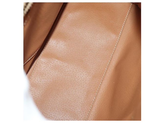 Céline Borsa a Spalla CELINE Macadam Canvas PVC Pelle 2 Set Marrone Auth am11453 - vista 19