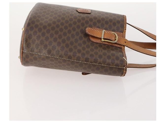 Céline Borsa a Spalla CELINE Macadam Canvas PVC Pelle 2 Set Marrone Auth am11453 - vista 4