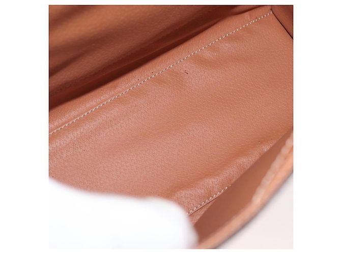 Céline Borsa CELINE Macadam Canvas PVC Pelle Marrone Oro Auth 178653A D'oro - vista 10