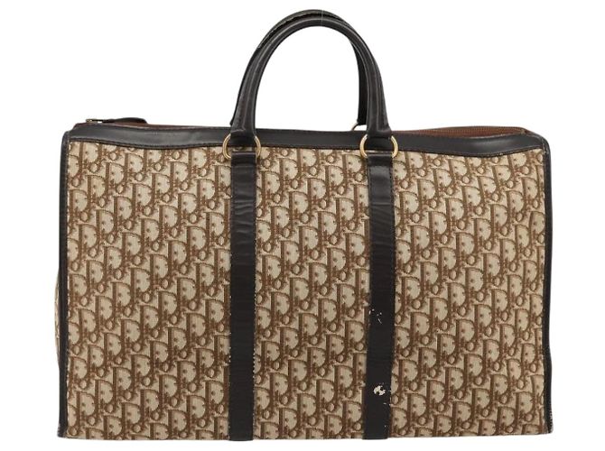Borsa Christian Dior Trotter Canvas Beige Auth 176827 - vista 13