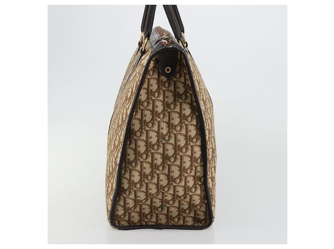 Borsa Christian Dior Trotter Canvas Beige Auth 176827 - vista 3