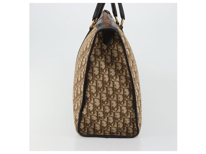 Borsa Christian Dior Trotter Canvas Beige Auth 176827 - vista 4