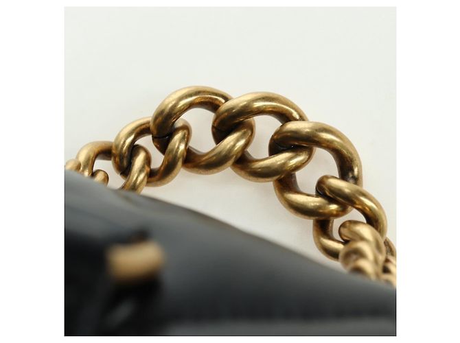 Zaino GUCCI GG Marmont in pelle nera e oro 777253 Auth BA12395SAV Nero D'oro - vista 14