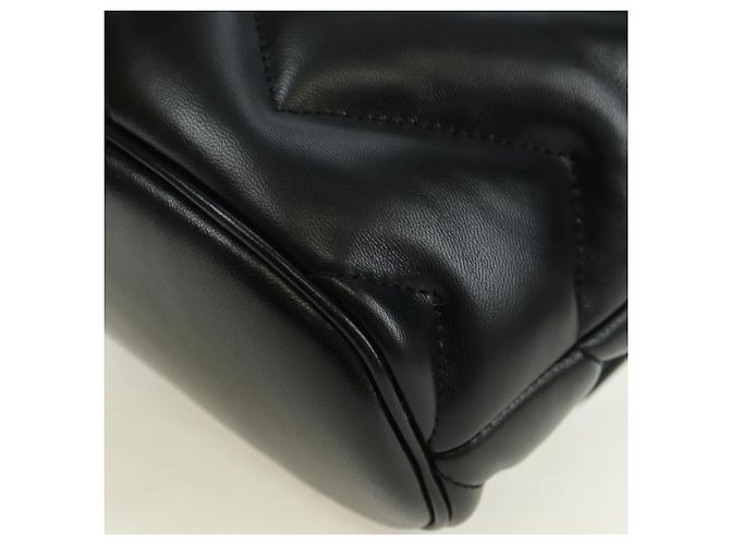 Zaino GUCCI GG Marmont in pelle nera e oro 777253 Auth BA12395SAV Nero D'oro - vista 17