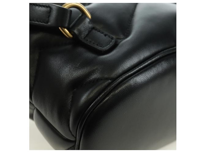 Zaino GUCCI GG Marmont in pelle nera e oro 777253 Auth BA12395SAV Nero D'oro - vista 18