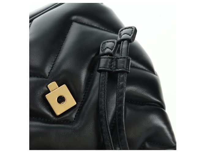 Zaino GUCCI GG Marmont in pelle nera e oro 777253 Auth BA12395SAV Nero D'oro - vista 22