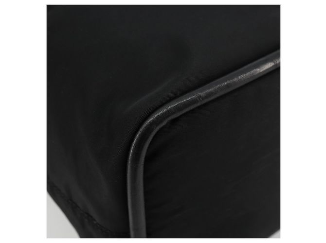 Céline Borsa a mano CELINE Circle Nylon Nero Oro Auth 178011A D'oro - vista 14