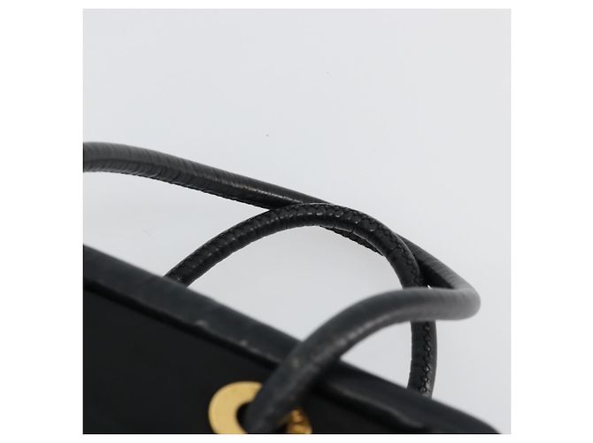 Céline Borsa a mano CELINE Circle Nylon Nero Oro Auth 178011A D'oro - vista 8