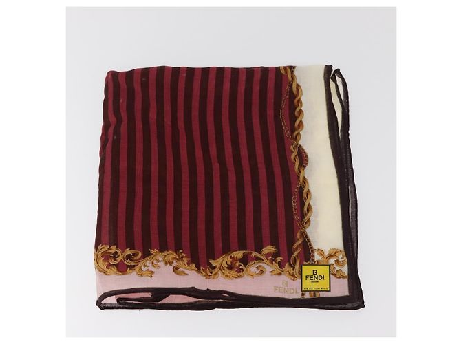 FENDI Fazzoletto di Cotone Set da 2 Pezzi Rosso Blu Autentico am11455A - vista 2