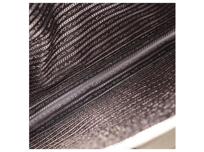 Saffiano Borsa Business PRADA in pelle Safiano Avorio Argento Auth bs34948A Crudo - vista 11
