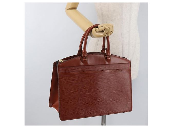 Borsa LOUIS VUITTON Epi Riviera Marrone M48183 LV Auth 177065 - vista 21