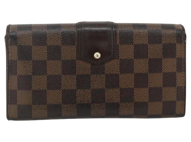 LOUIS VUITTON Damier Ebene Portefeuille Sistina Long Wallet N61747 Auth bs35096 - vista 2