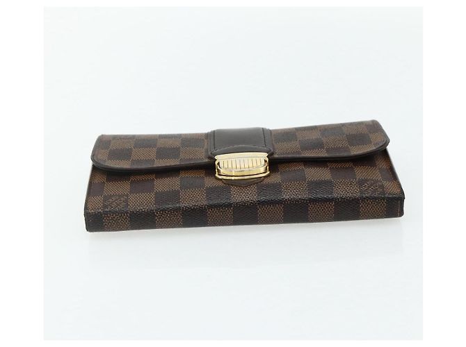 LOUIS VUITTON Damier Ebene Portefeuille Sistina Long Wallet N61747 Auth bs35096 - vista 6