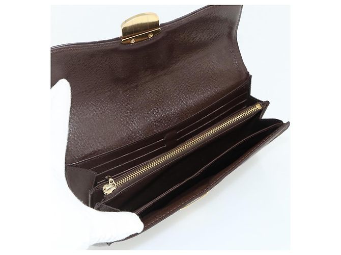 LOUIS VUITTON Damier Ebene Portefeuille Sistina Long Wallet N61747 Auth bs35096 - vista 9