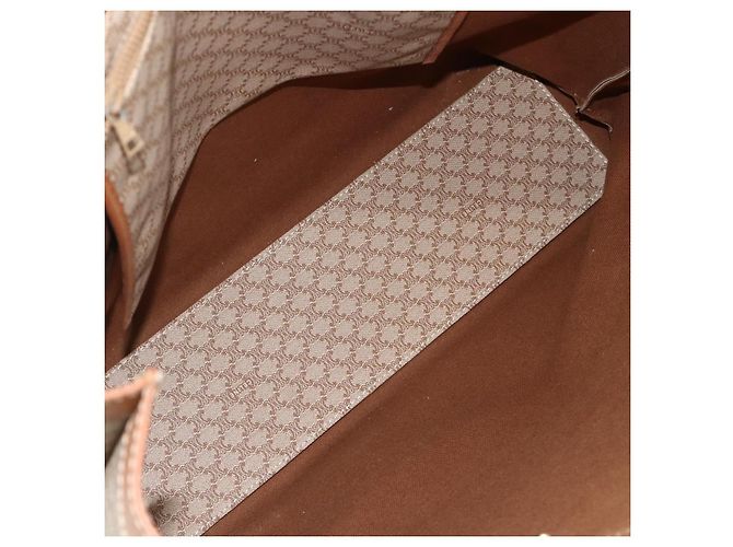 Céline Borsa Tote CELINE Macadam Canvas PVC Beige Oro Auth fm5318 D'oro - vista 10