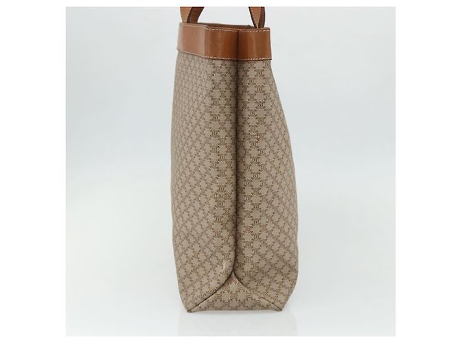 Céline Borsa Tote CELINE Macadam Canvas PVC Beige Oro Auth fm5318 D'oro - vista 4