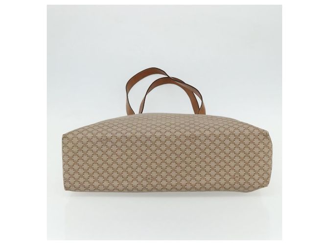 Céline Borsa Tote CELINE Macadam Canvas PVC Beige Oro Auth fm5318 D'oro - vista 5