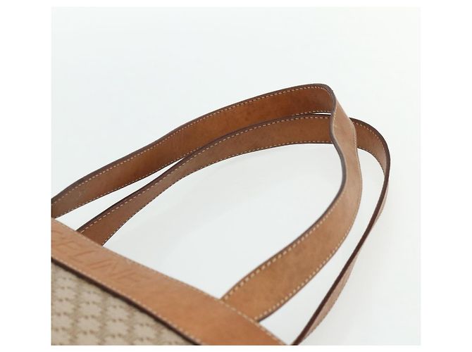 Céline Borsa Tote CELINE Macadam Canvas PVC Beige Oro Auth fm5318 D'oro - vista 8