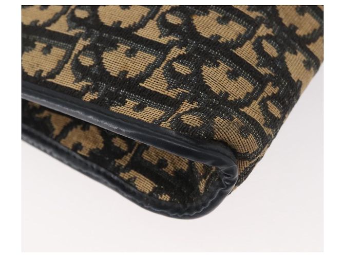 Borsa a Spalla Christian Dior Trotter Canvas Blu Navy Oro Autentica 178491 D'oro - vista 15