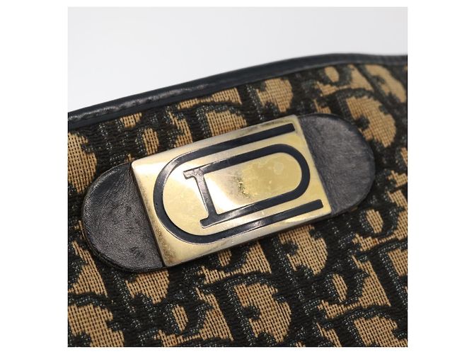 Borsa a Spalla Christian Dior Trotter Canvas Blu Navy Oro Autentica 178491 D'oro - vista 17