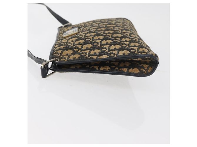 Borsa a Spalla Christian Dior Trotter Canvas Blu Navy Oro Autentica 178491 D'oro - vista 4