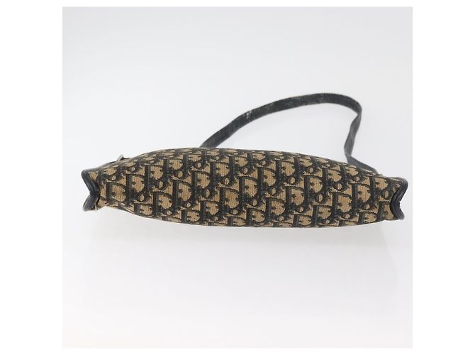 Borsa a Spalla Christian Dior Trotter Canvas Blu Navy Oro Autentica 178491 D'oro - vista 5
