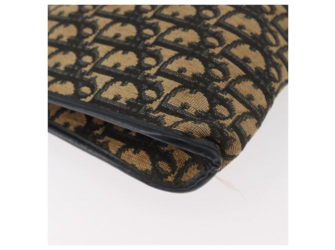 Borsa a Spalla Christian Dior Trotter Canvas Blu Navy Oro Autentica 178491 D'oro - vista 9