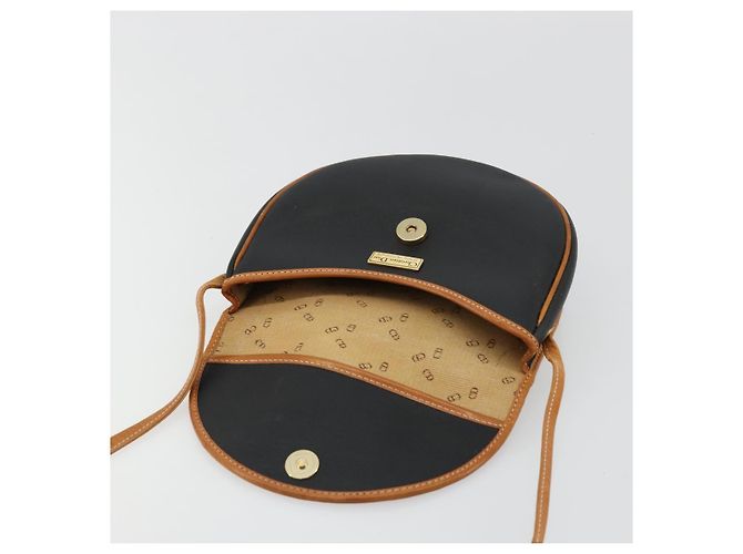Borsa a tracolla Christian Dior in tela rivestita nero e oro Auth BA12423 D'oro - vista 11
