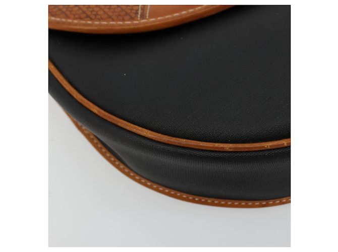 Borsa a tracolla Christian Dior in tela rivestita nero e oro Auth BA12423 D'oro - vista 14