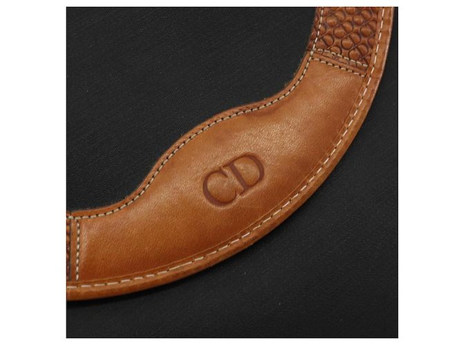 Borsa a tracolla Christian Dior in tela rivestita nero e oro Auth BA12423 D'oro - vista 17