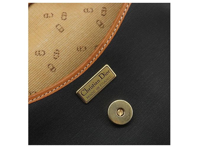 Borsa a tracolla Christian Dior in tela rivestita nero e oro Auth BA12423 D'oro - vista 18