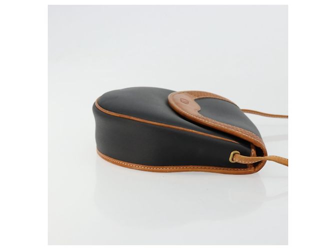 Borsa a tracolla Christian Dior in tela rivestita nero e oro Auth BA12423 D'oro - vista 3