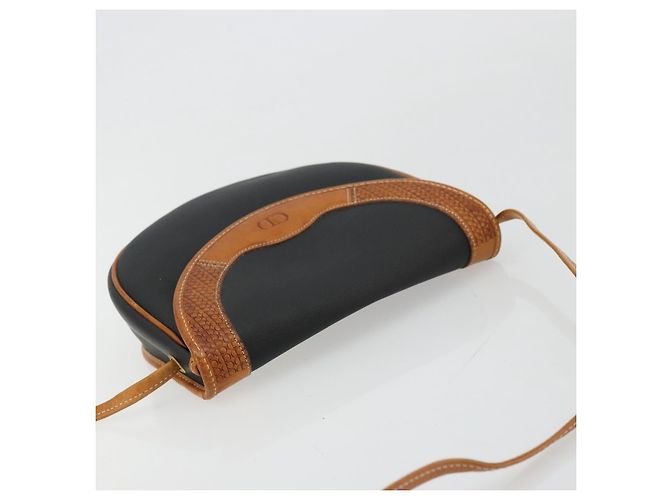 Borsa a tracolla Christian Dior in tela rivestita nero e oro Auth BA12423 D'oro - vista 6