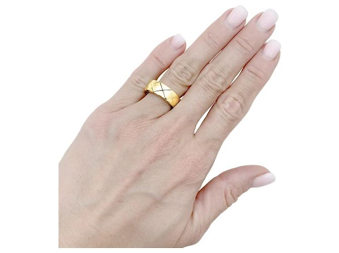 Anello Chanel, "Matelassé", oro giallo. - vista 6