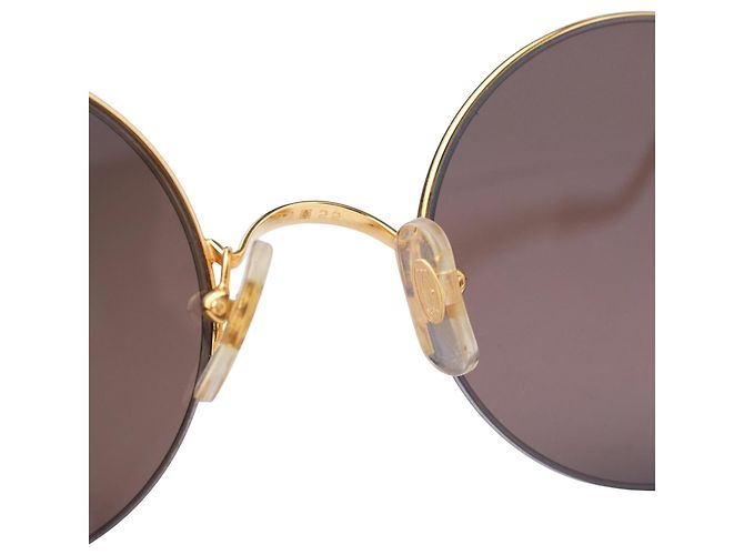 Occhiali da sole Cartier Vintage Mayfair Round Half Frame Gold D'oro - vista 8