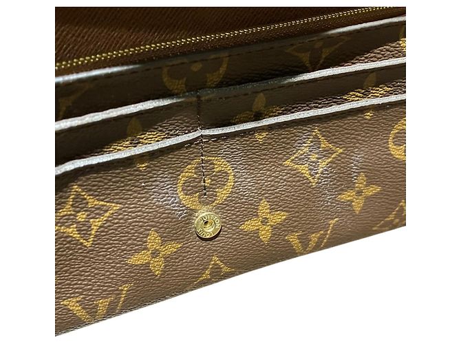 Cartera Sarah Long Louis Vuitton Castaño - vista 7