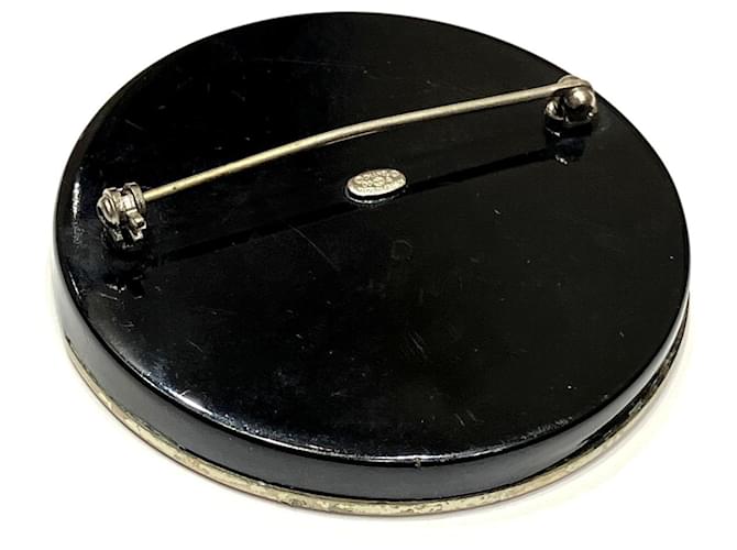 Spilla Chanel nera con logo Nero - vista 4