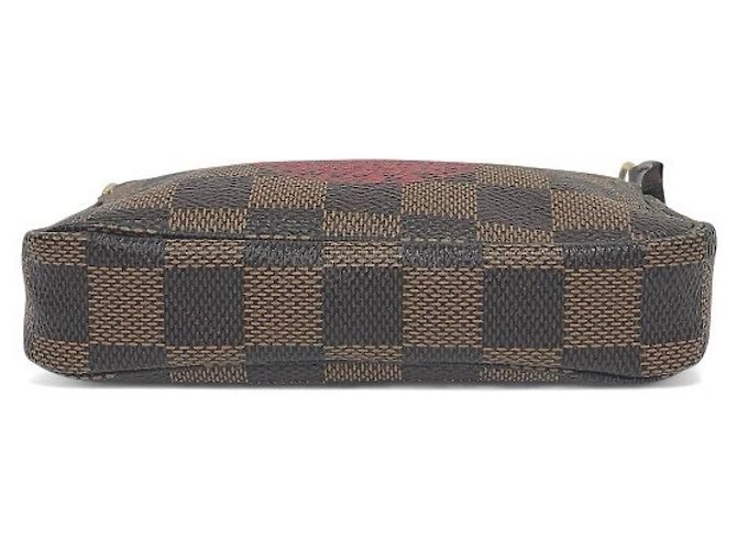 Sac à bandoulière Louis Vuitton Mini Pochette Accessoires Marron - vue 3