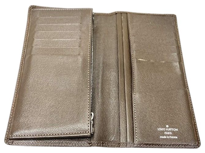 Cartera Plegable Louis Vuitton Portefeuille Brazza Glacier Castaño - vista 3