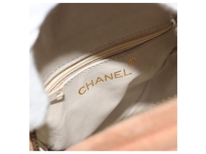 Chanel Vintage Clutch aus Wildleder Orange - Ansicht 6
