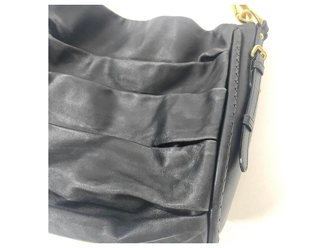 Borsa a tracolla in pelle nera Christian Dior Nero - vista 4