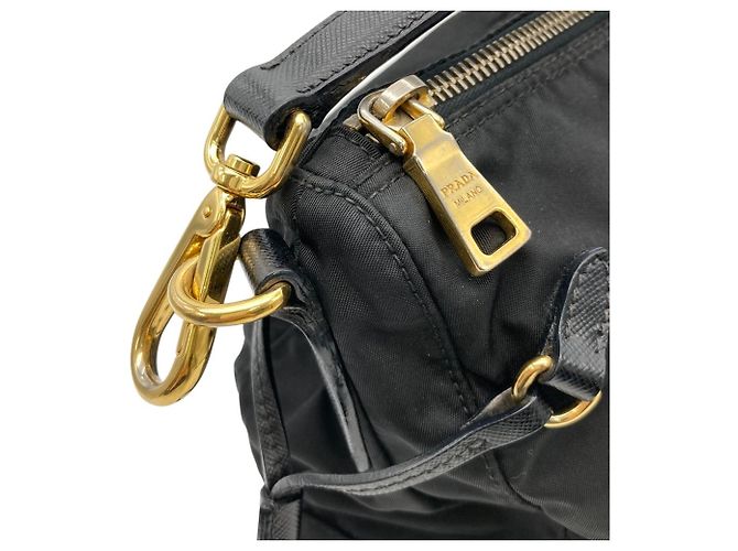 Prada Nylon Schultertasche Schwarz - Ansicht 7