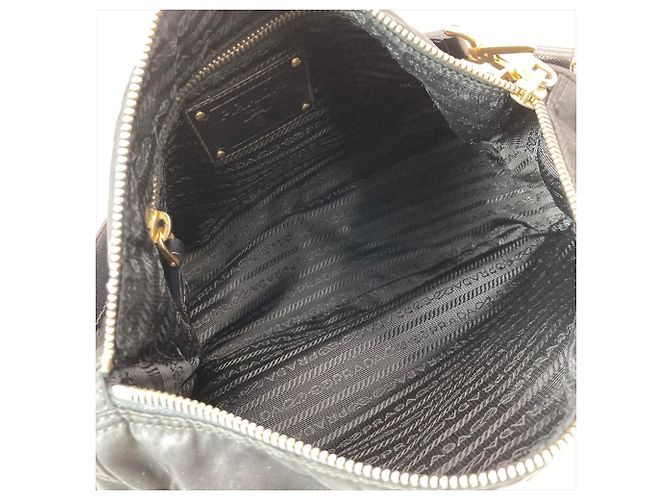 Prada Nylon Schultertasche Schwarz - Ansicht 9