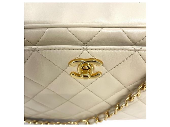 Borsa a Spalla Chanel Matelassé Chain Beige - vista 6