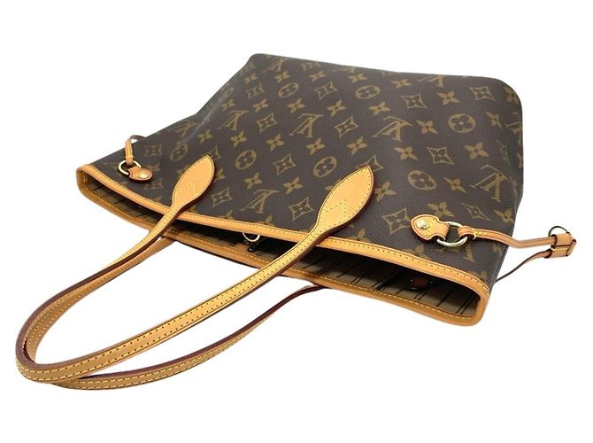 Borsa Tote Louis Vuitton Neverfull PM Marrone - vista 3