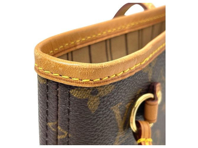 Borsa Tote Louis Vuitton Neverfull PM Marrone - vista 8