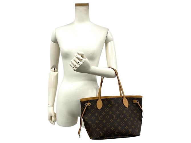 Borsa Tote Louis Vuitton Neverfull PM Marrone - vista 9