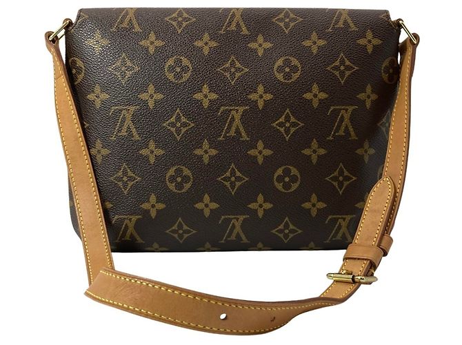 Borsa a Spalla Louis Vuitton Monogram Musette Tango Marrone - vista 2