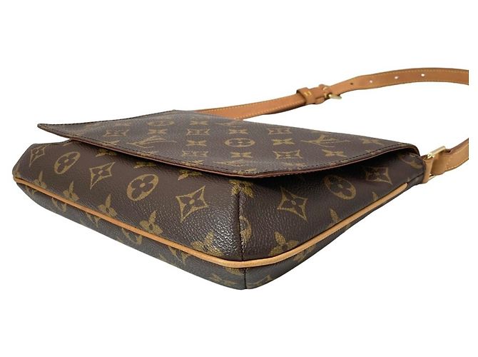 Borsa a Spalla Louis Vuitton Monogram Musette Tango Marrone - vista 3